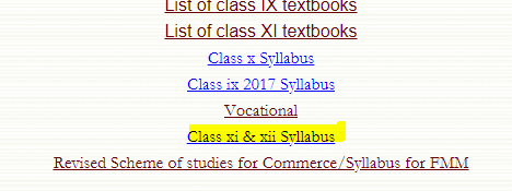 NBSE Class 12 Syllabus 2020