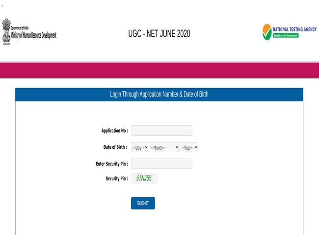 UGC NET Admit Card Log In