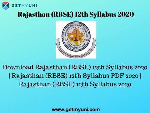 Rbse 12th Syllabus 2020 Download Rbse New Syllabus 2020 21